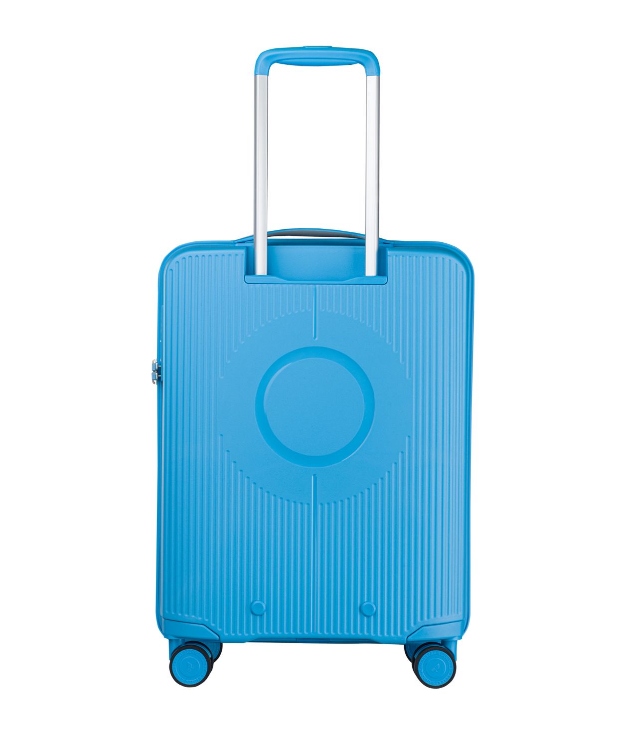 Kabinowa niebieska walizka z polipropylenu z zamkiem szyfrowym TSA