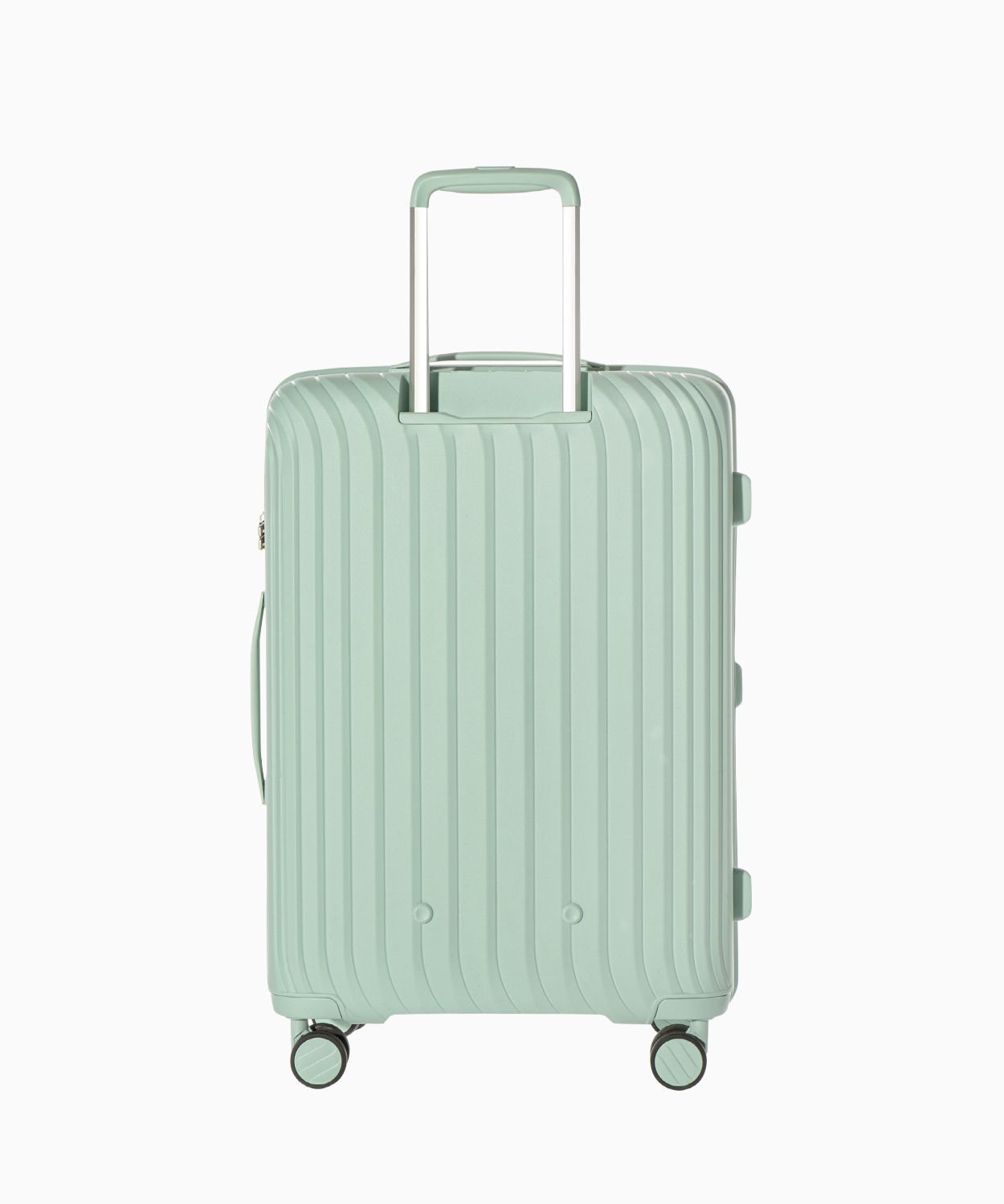 Średnia walizka z polipropylenu ze żłobieniami miętowa