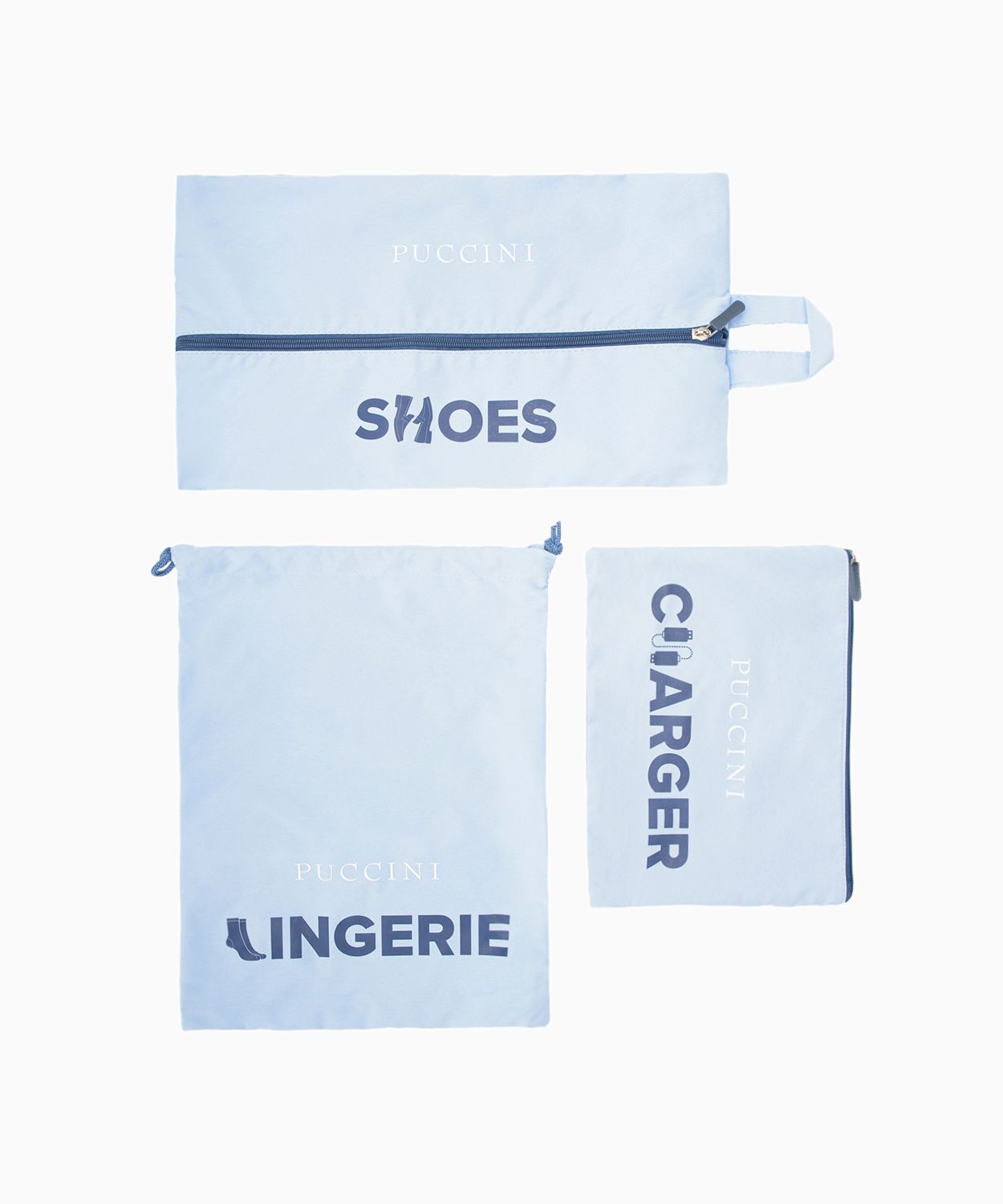 Organizery do walizki błękitne