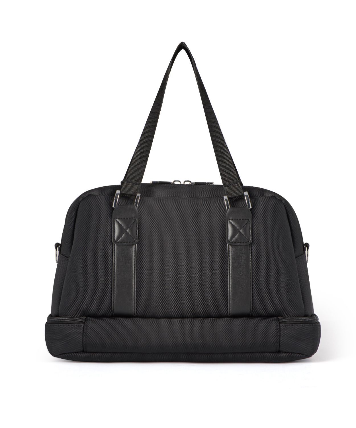 Torba weekendowa mała z komorą na dnie - czarna 