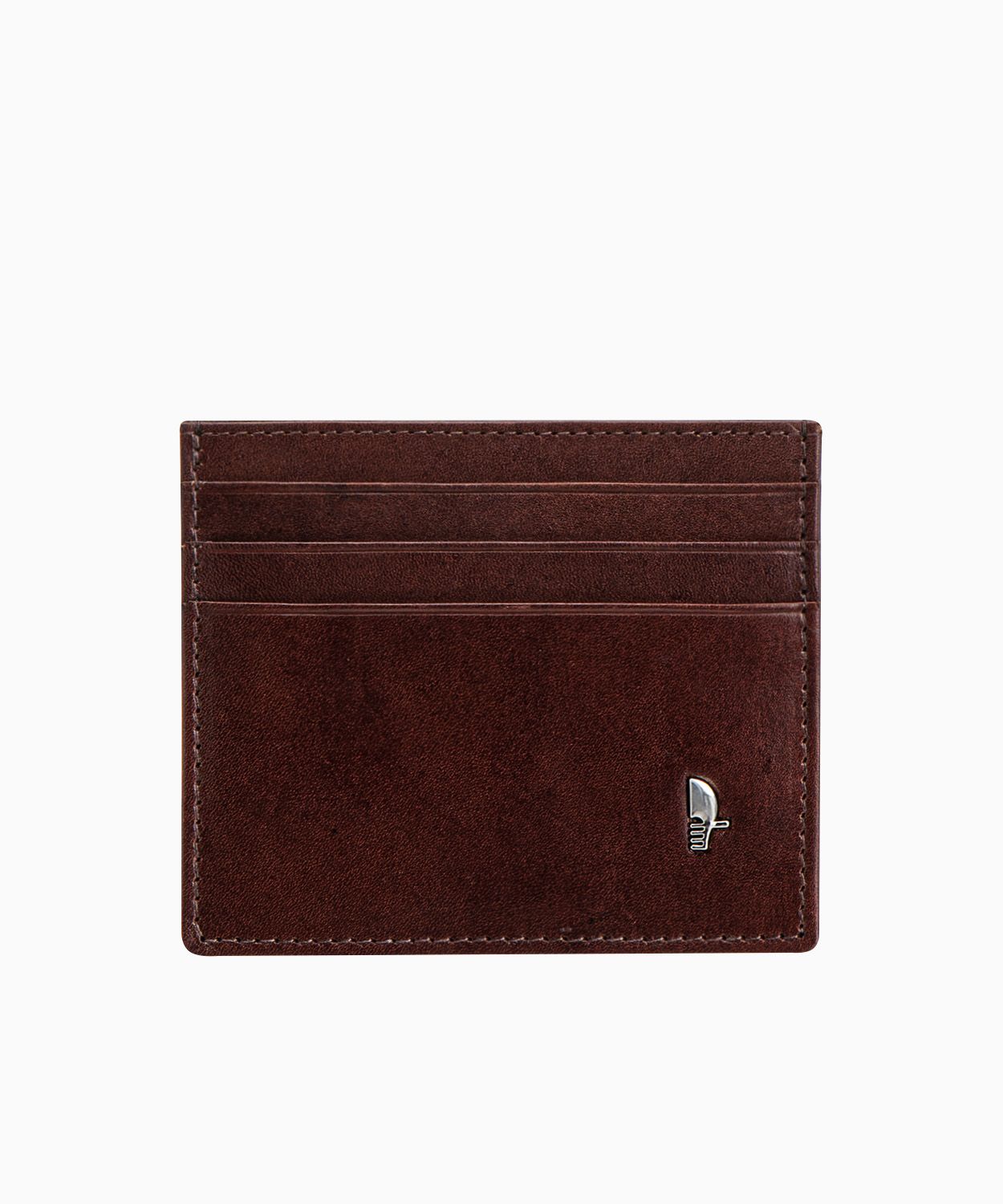 Brązowe skórzane etui na karty