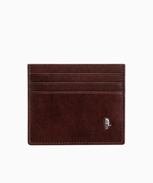 Brązowe skórzane etui na karty