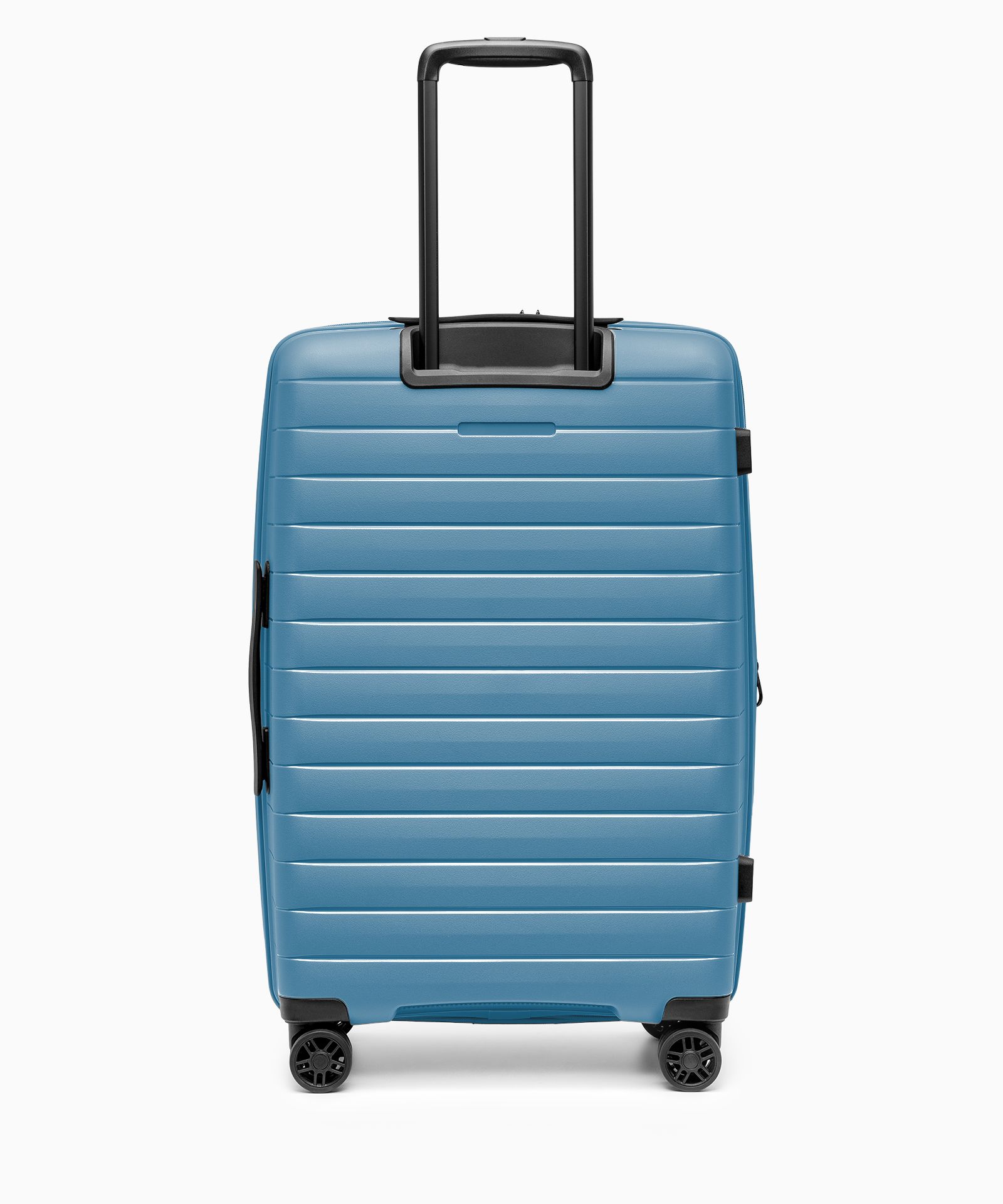 Walizka średnia z poszerzeniem z polipropylenu niebieska