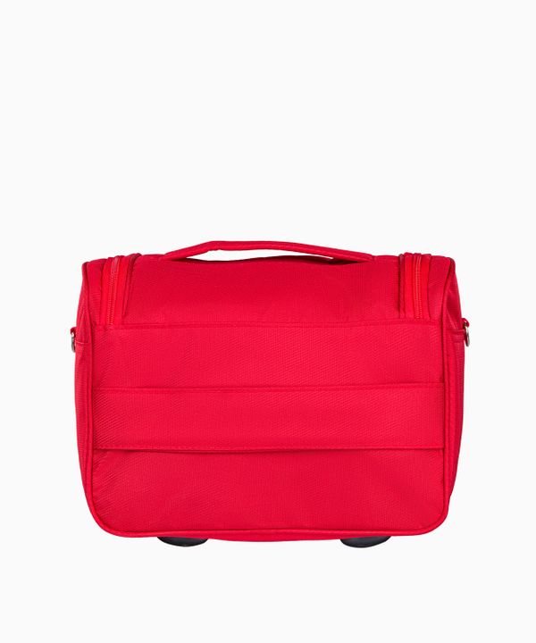 Miękki czerwony kuferek podróżny