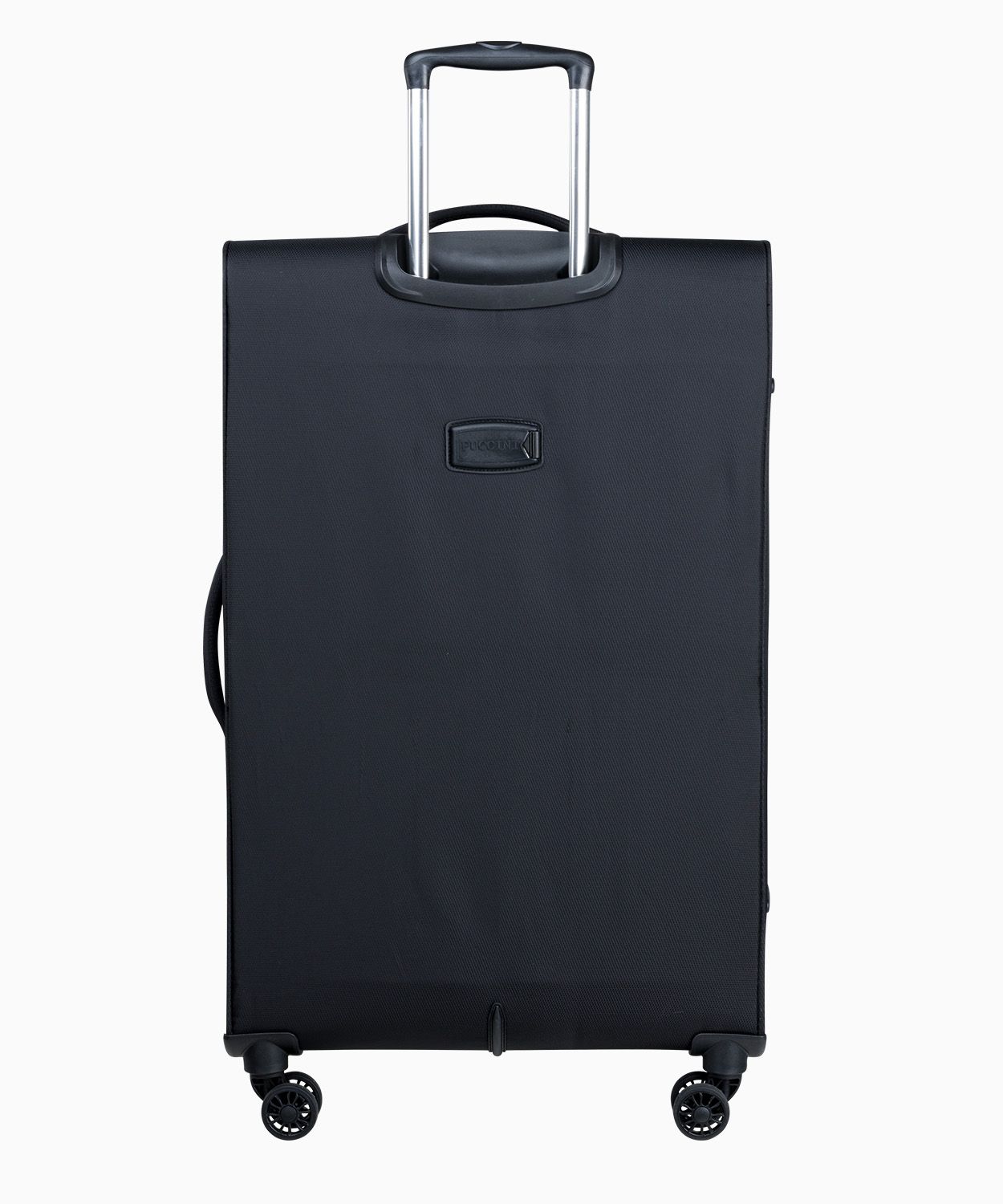 Duża czarna walizka z poszerzeniem miękka