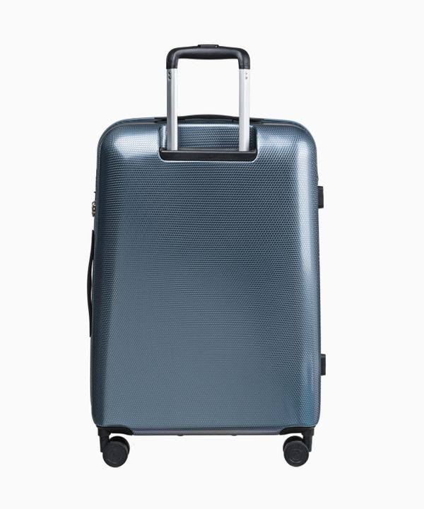 Średnia niebieska walizka z policarbonu