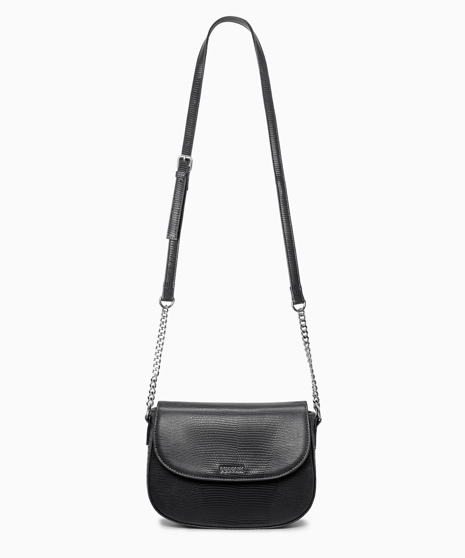 Torebka crossbody ze skóry ekologicznej w princie lizard