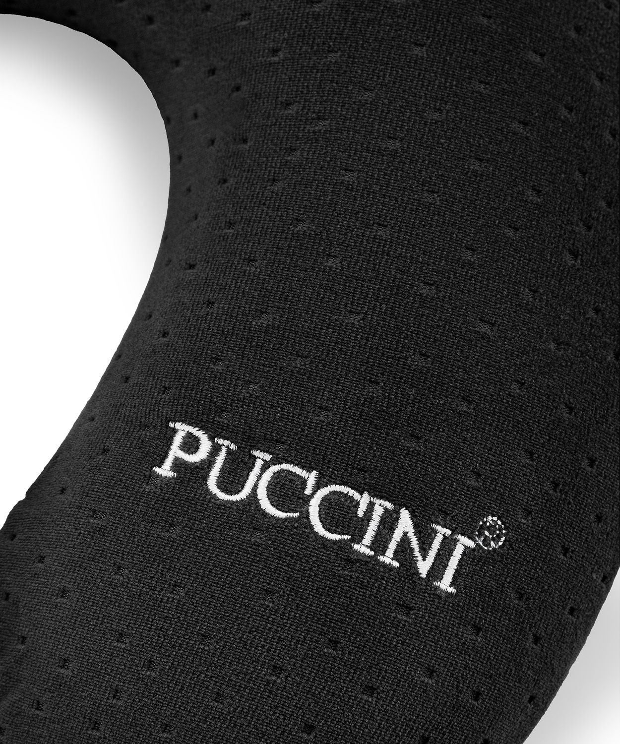 Poduszka podróżna rogal z pianki czarna