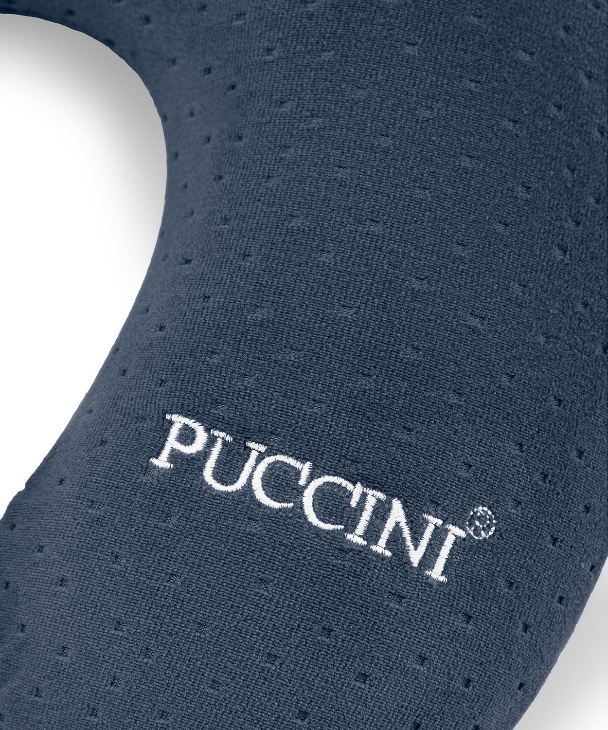 Poduszka podróżna rogal z pianki granatowa