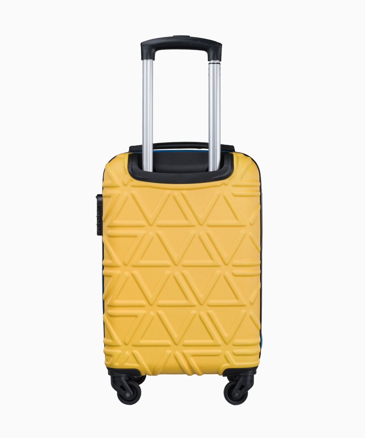 Kabinowa żółta walizka z kontrastowym wykończeniem - Sklep Puccini