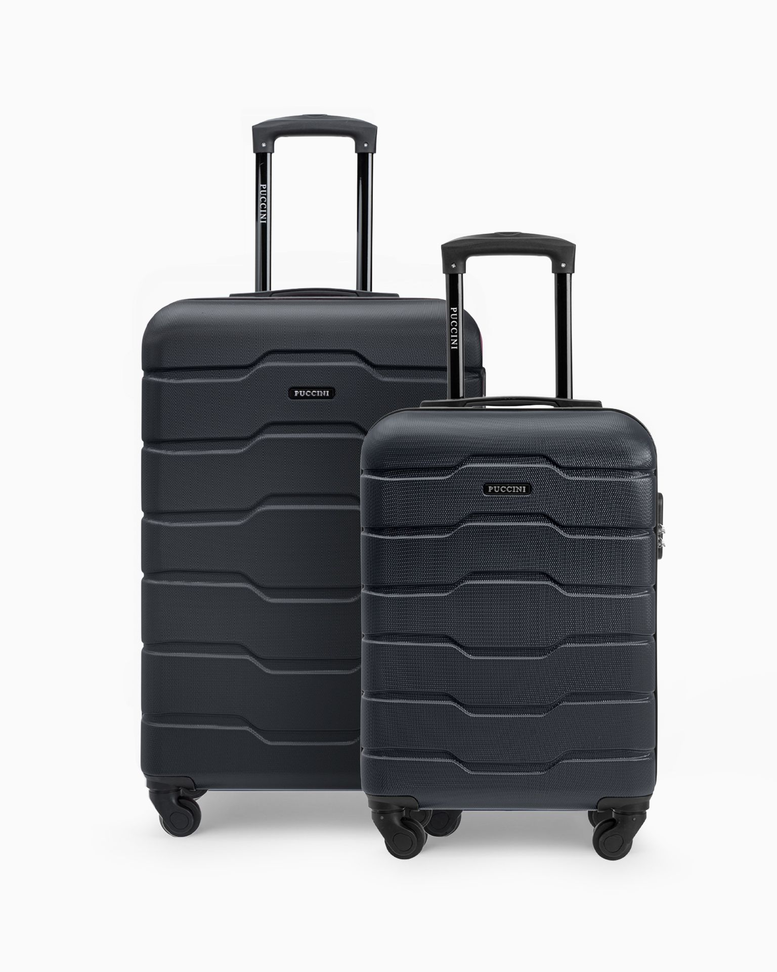 Zestaw średnia walizka + walizka kabinowa czarny