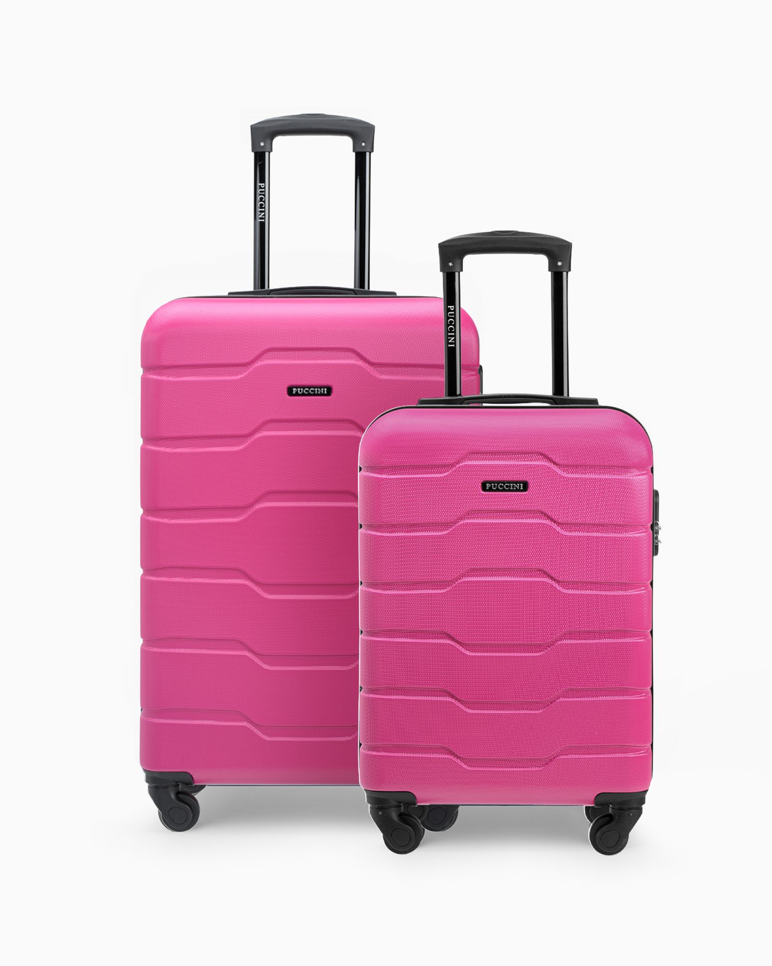 Zestaw średnia walizka + walizka kabinowa różowy