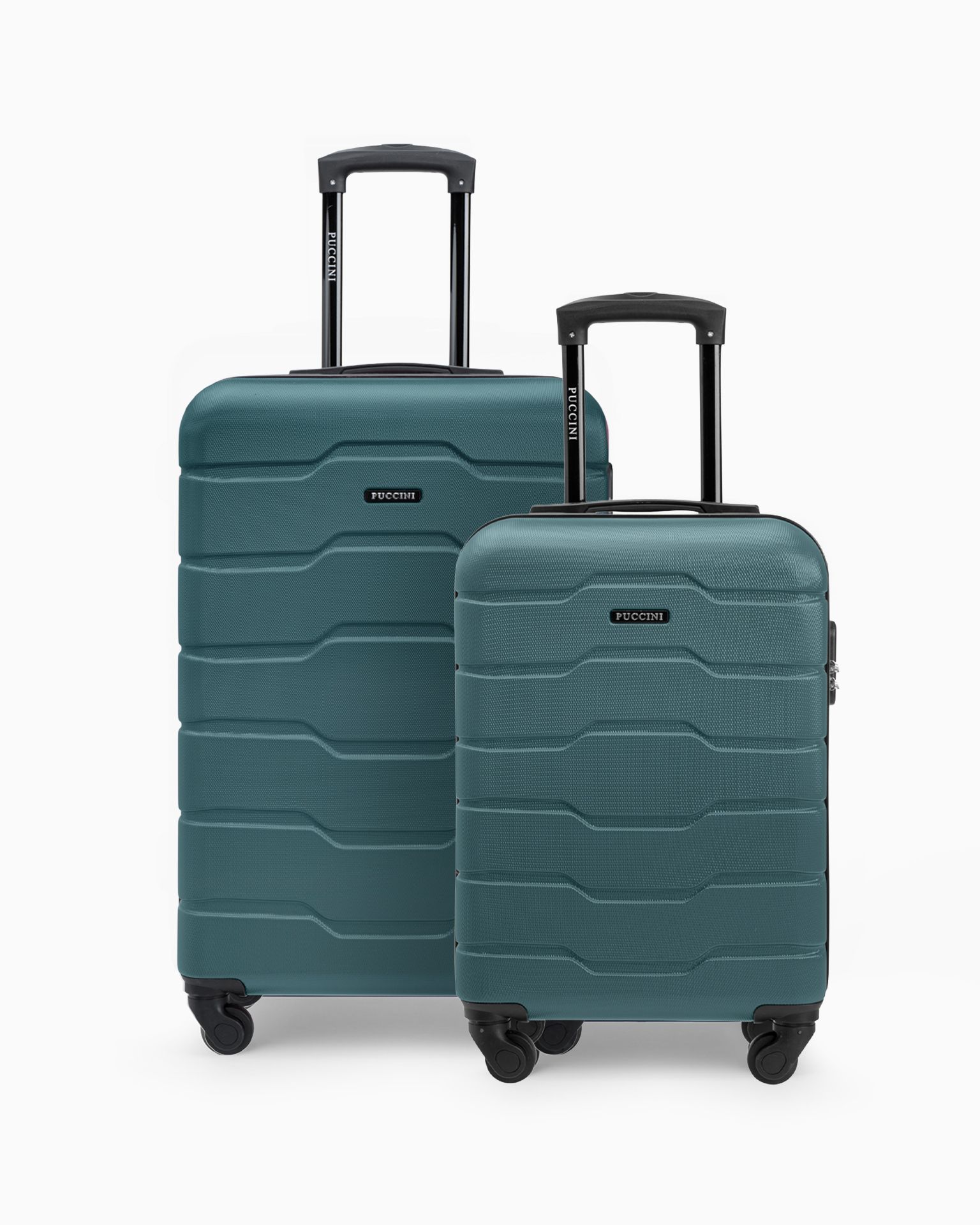 Zestaw średnia walizka + walizka kabinowa zielony