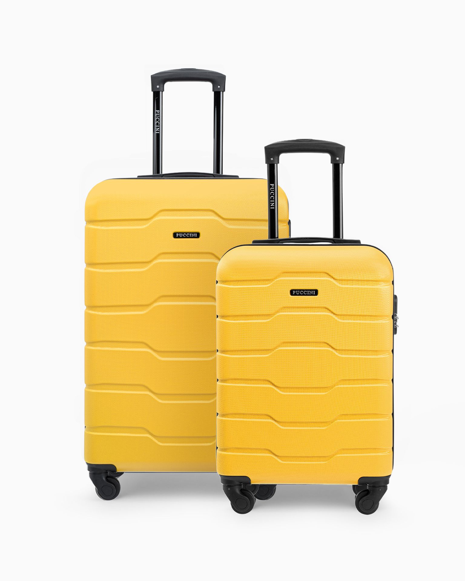 Zestaw średnia walizka + walizka kabinowa żółty
