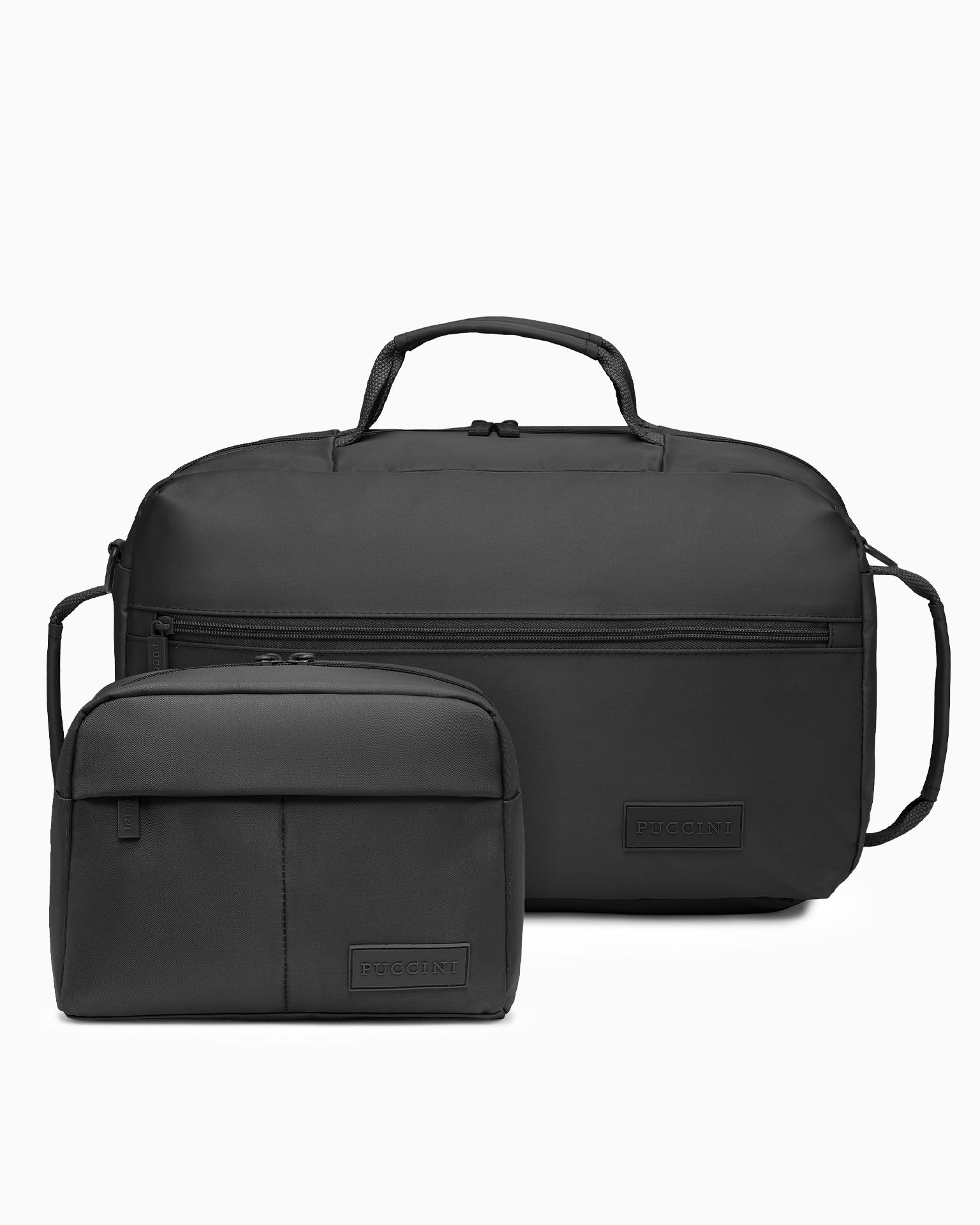 Zestaw torba podróżna + kosmetyczka czarny