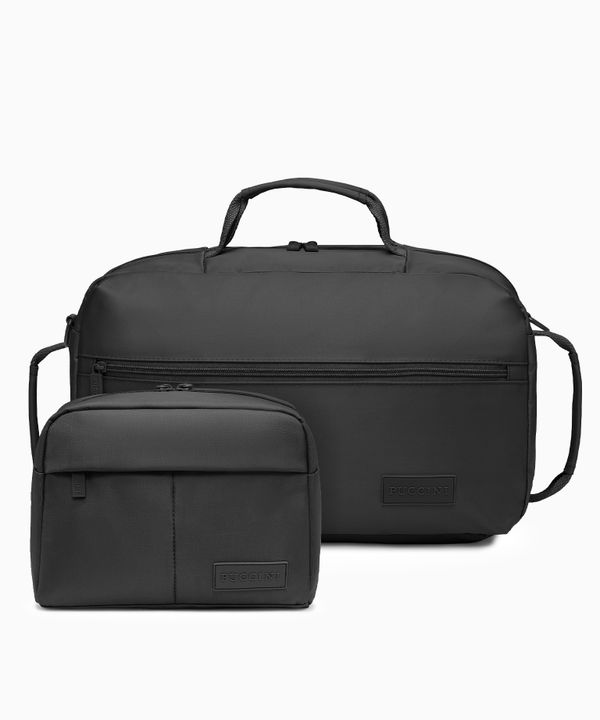 Zestaw torba podróżna + kosmetyczka czarny