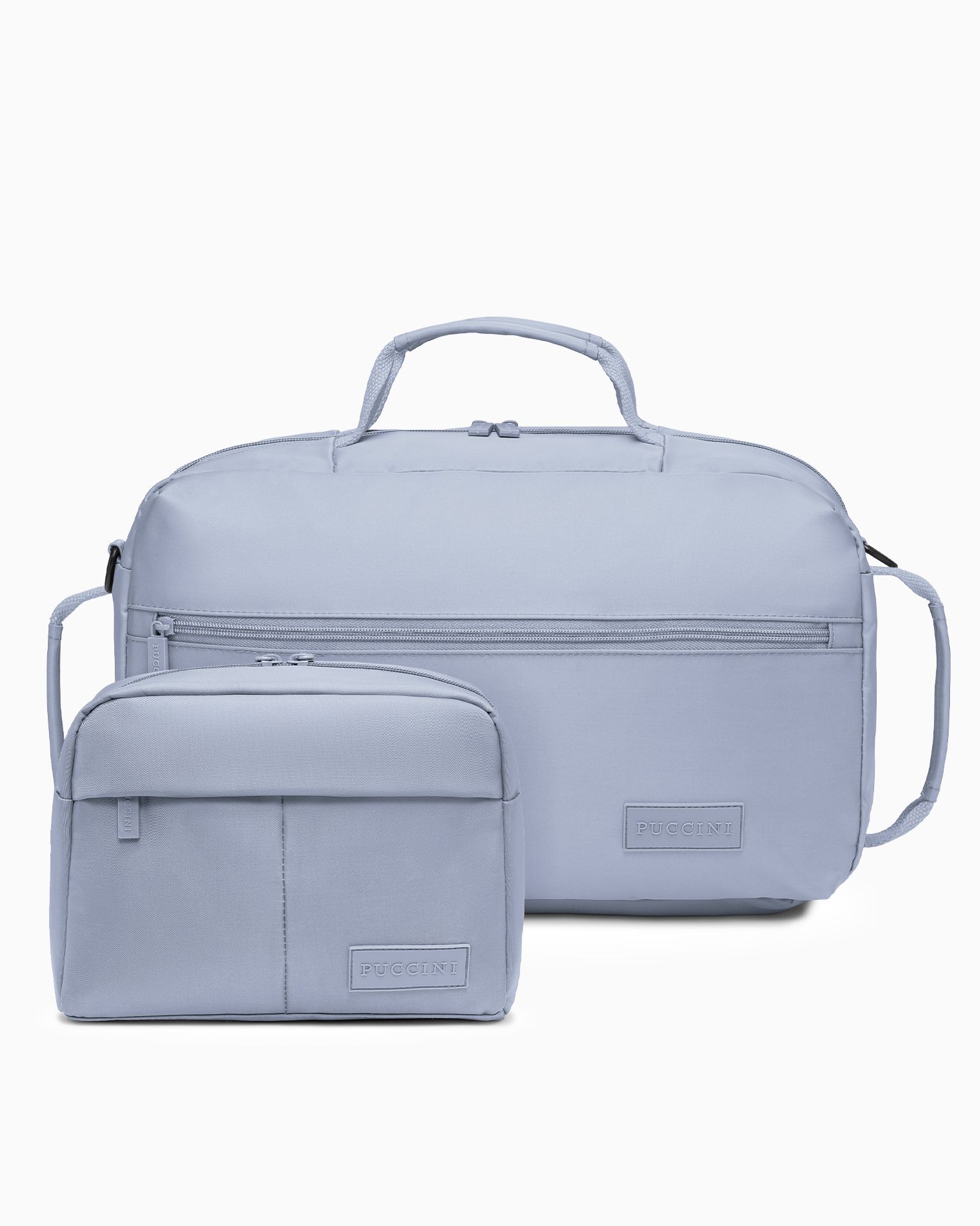 Zestaw torba podróżna + kosmetyczka szary