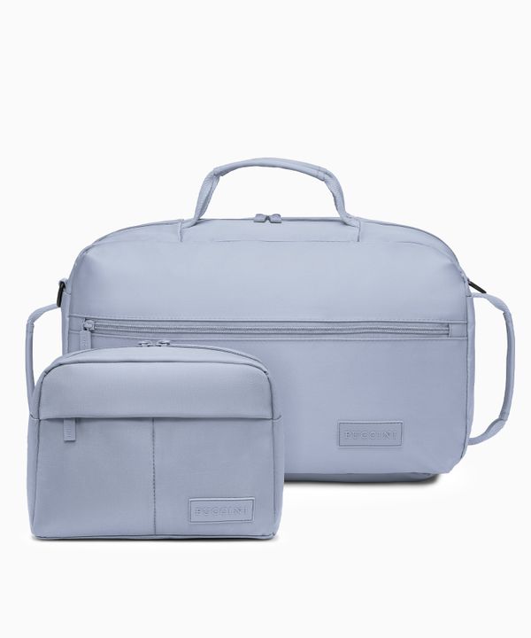 Zestaw torba podróżna + kosmetyczka szary