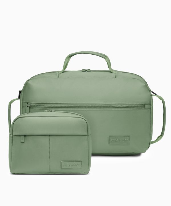 Zestaw torba podróżna + kosmetyczka zielony