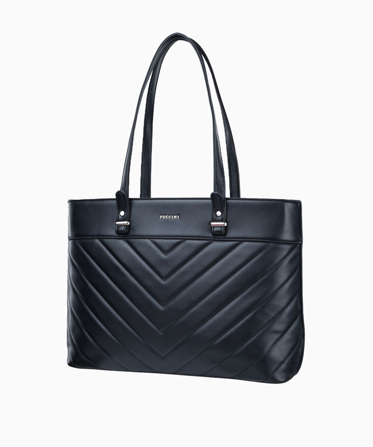 Elegancka shopperka z ukośnym pikowaniem