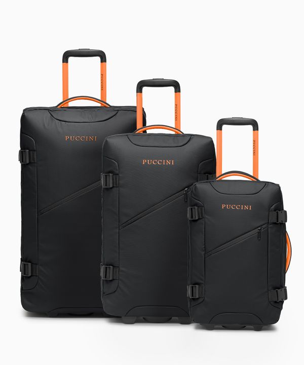 Zestaw walizek miękkich czarny