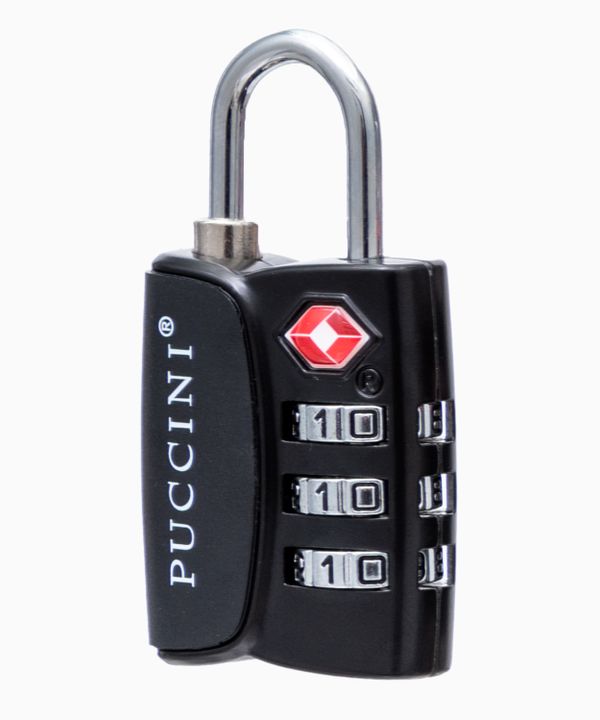 Kłódka do bagażu z zamkiem szyfrowym TSA czarna