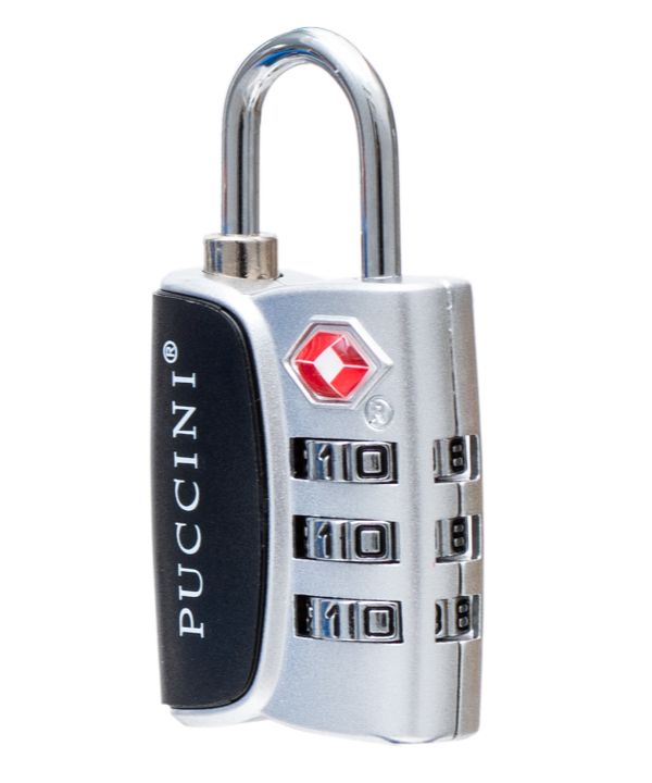 Kłódka do bagażu z zamkiem szyfrowym TSA szara