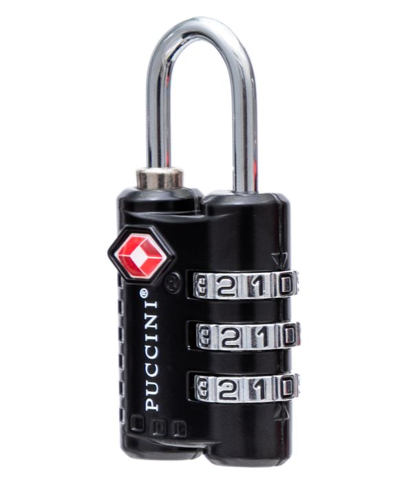 Kłódka do bagażu z zamkiem szyfrowym TSA czarna