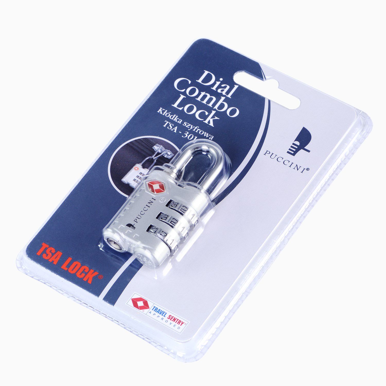 Kłódka do bagażu z zamkiem szyfrowym TSA szara