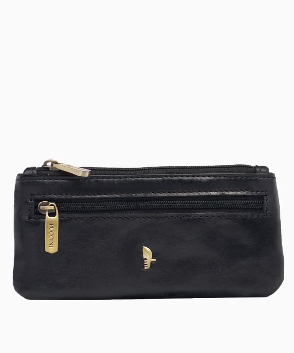 Czarne skórzane etui na klucze