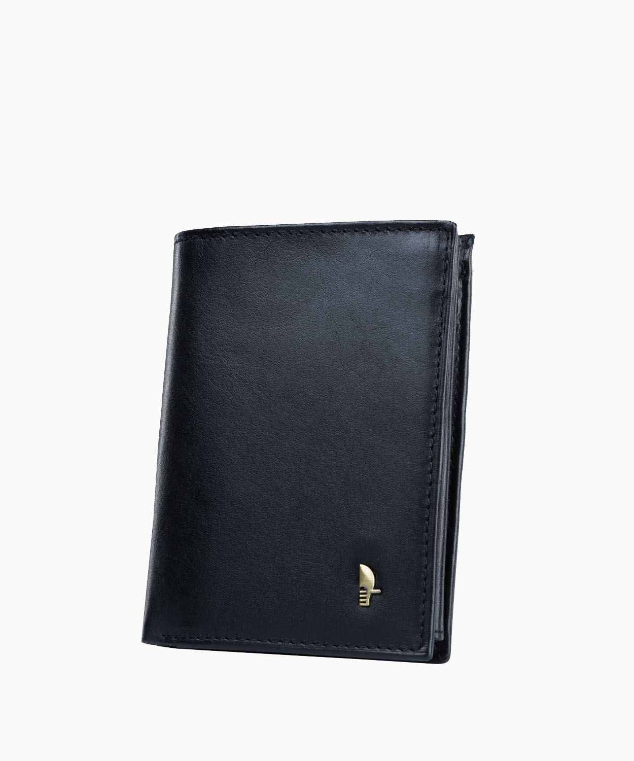 Elegancki czarny skórzany portfel męski