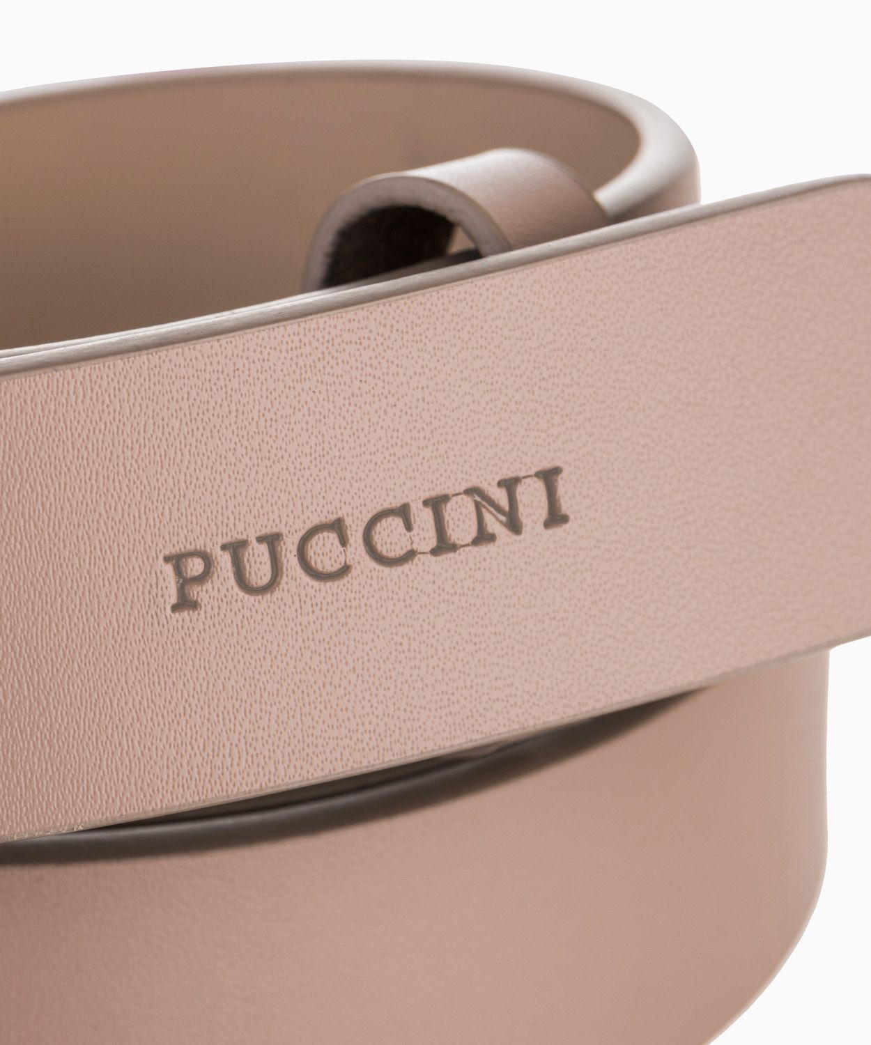 Klasyczny beżowy pasek damski ze skóry naturalnej rozmiar l