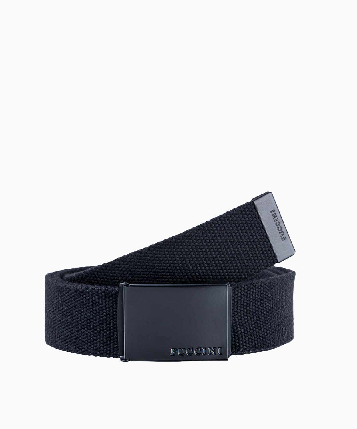 Czarny pasek męski parciany