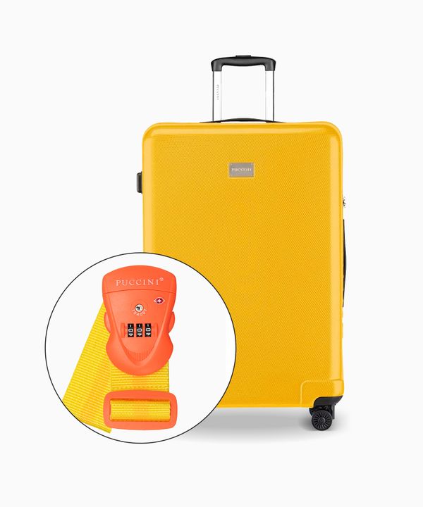 Zestaw walizka duża + pas zabezpieczający bagaż