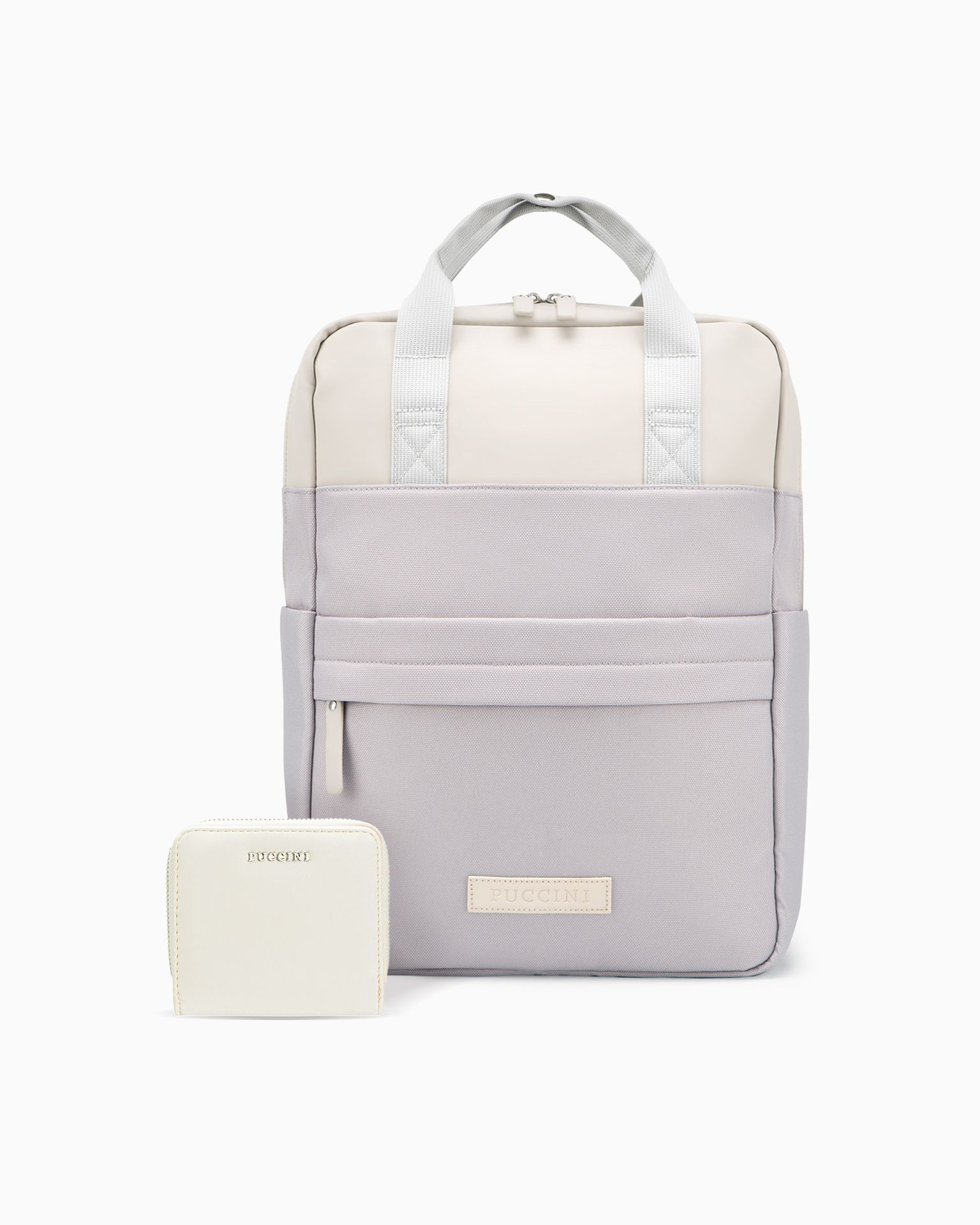 Zestaw portfel damski + plecak jasnofioletowy