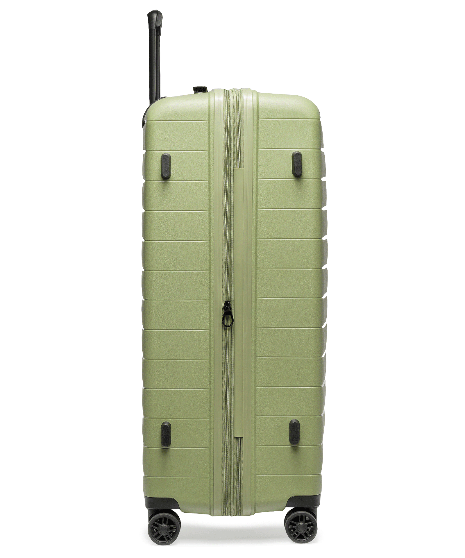 Walizka duża z poszerzeniem z polipropylenu zielona