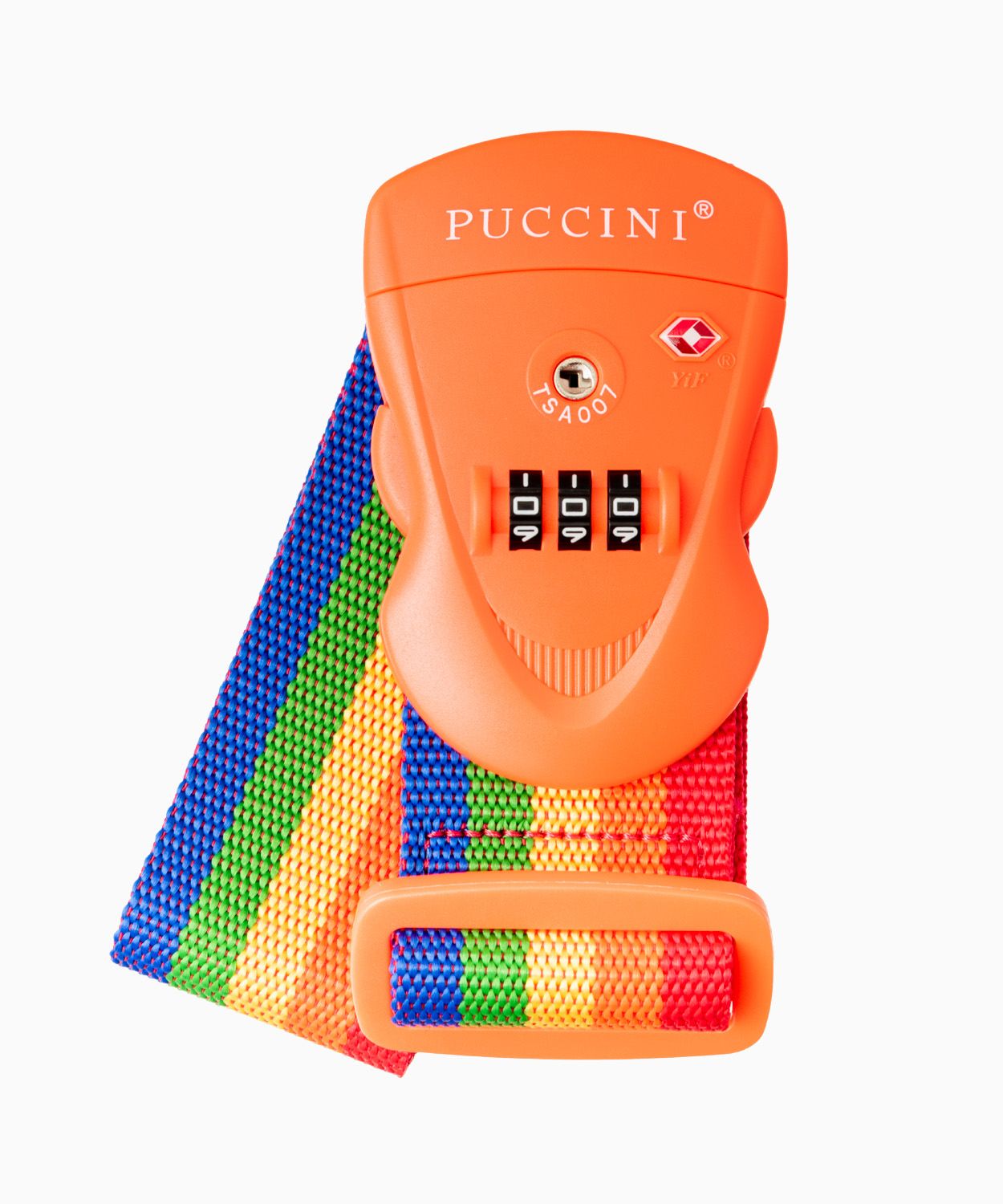 Pas zabezpieczający bagaż z szyfrem TSA wielokolorowy