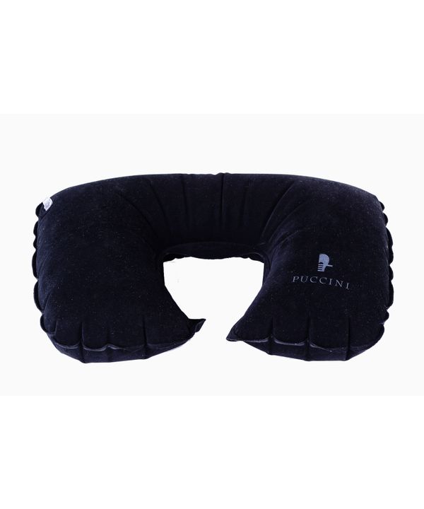 Zagłówek turystyczny dmuchany czarny