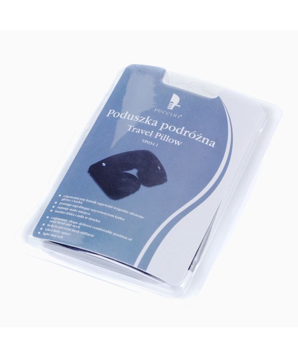 Zagłówek turystyczny dmuchany czarny