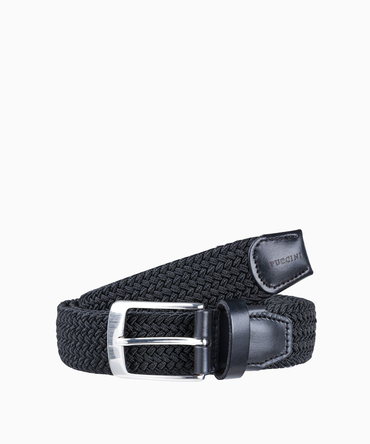 Czarny elastyczny pasek męski rozmiar m