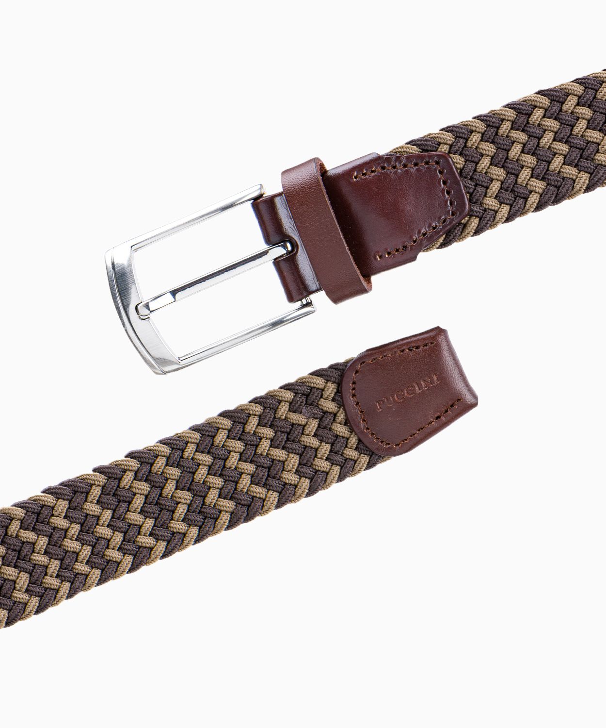 Brązowy elastyczny pasek męski rozmiar m