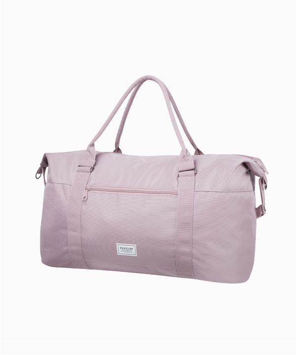 Różowa torba podróżna z regulowanym paskiem