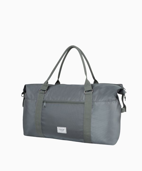 Zielona torba podróżna z regulowanym paskiem