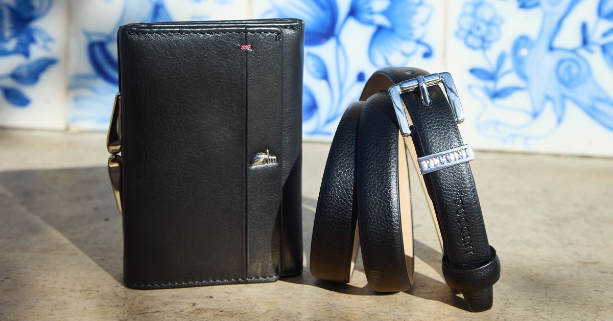 skórzany portfel i pasek skórzany na dzień matki 